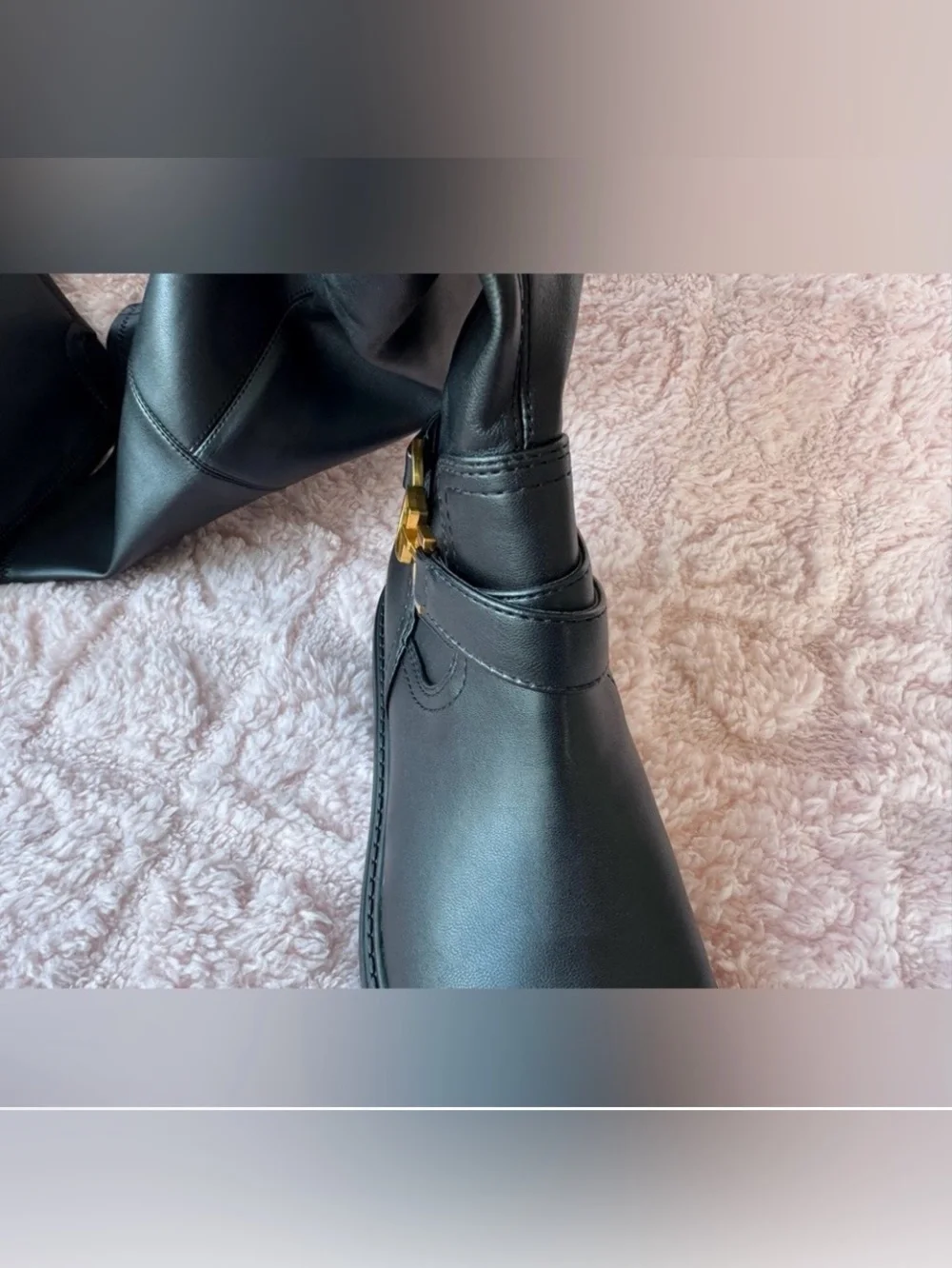 NWOT Guess Jellio Black Over-the-Knee Lug Sole Boots Size 7